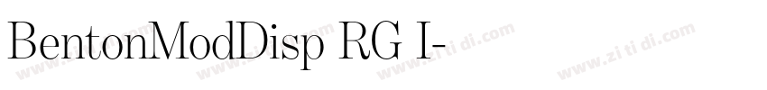 BentonModDisp RG I字体转换
